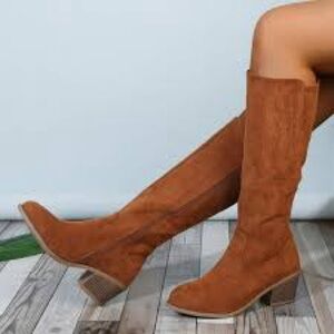 Elegant Brown Knee-High Women's Boots